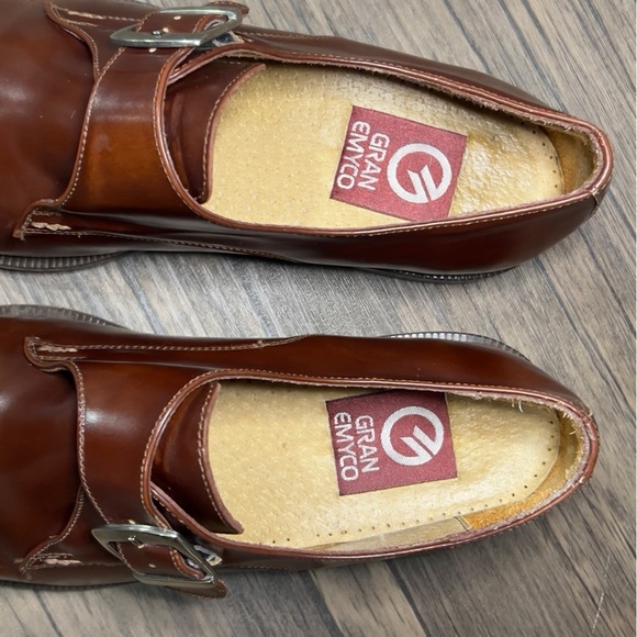 GRAN EMYCO Men's 9.5 M Buckle Loafers Dress Shoes Burgundy Leather (F19) - Picture 5 of 12